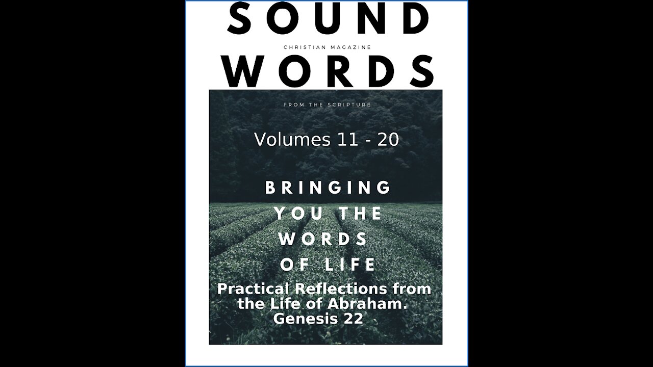 Sound Words, Practical Reflections from the Life of Abraham, Genesis 22