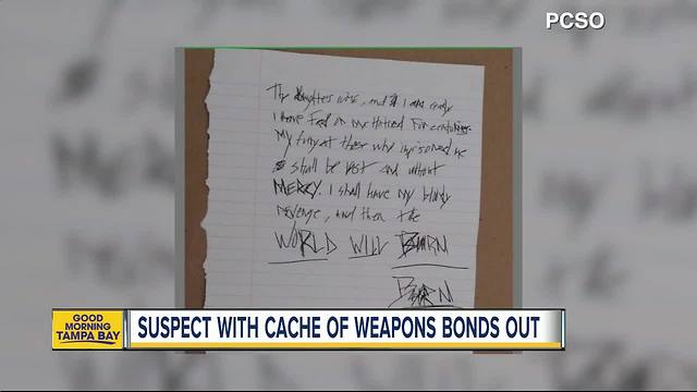 Dunedin man arrested after explosives, guns, school maps and more were found in his home