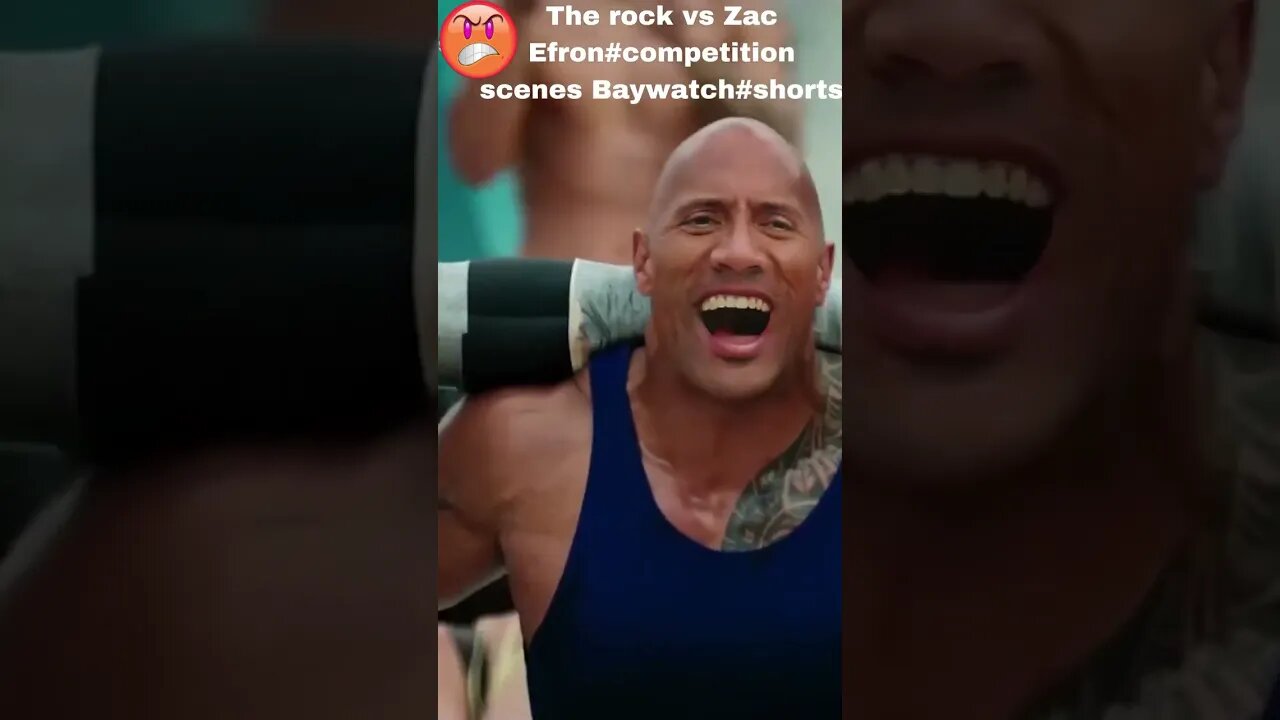 The rock vs Zac Efron#competition scenes Baywatch#shorts