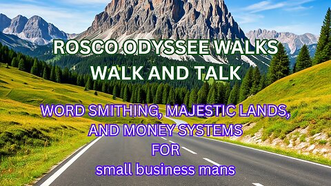 ROSCO ODYSSEE WALKS- WALK AND TALK. TODAY DUE TO HIGH WINDS ROSCO ODYSSEE DRIVES AND TALKS.