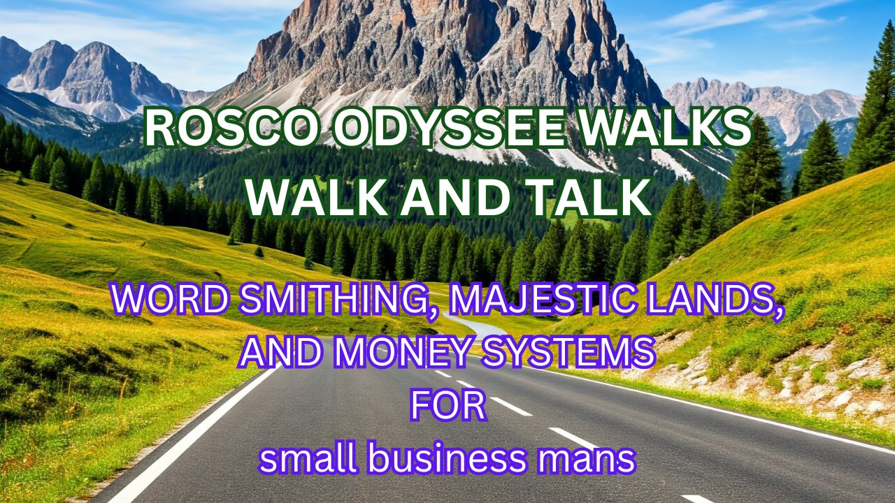 ROSCO ODYSSEE WALKS- WALK AND TALK. TODAY DUE TO HIGH WINDS ROSCO ODYSSEE DRIVES AND TALKS.