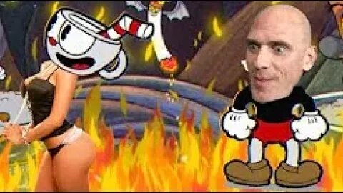 Cute Asian Chick and a Bald Loser Play Cuphead