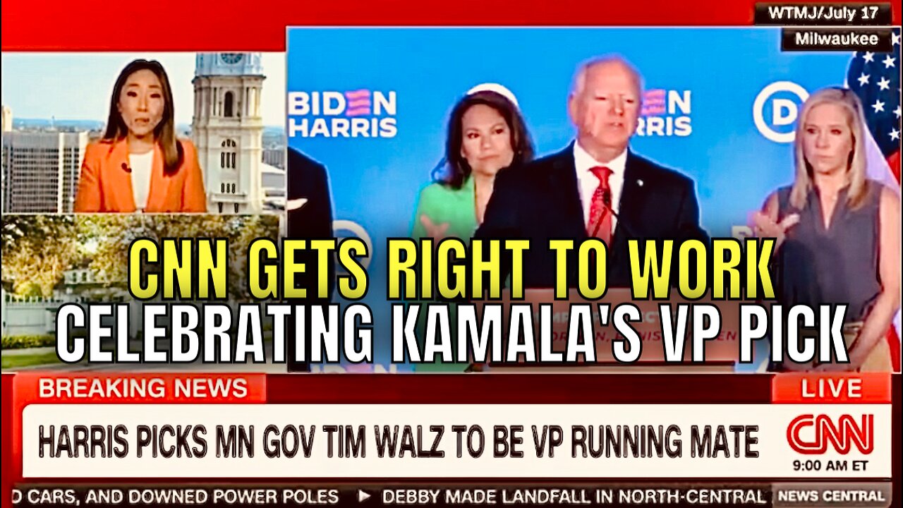 Kamala picks Gov. Tim Walz as VP Running Mate, and CNN INSTANTLY GUSHES over her Decision 🤦‍♂️