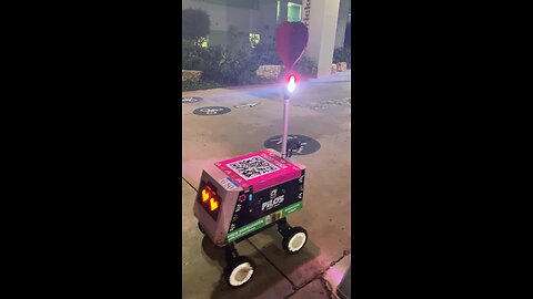 City of Delivery Robots- night version with a heart