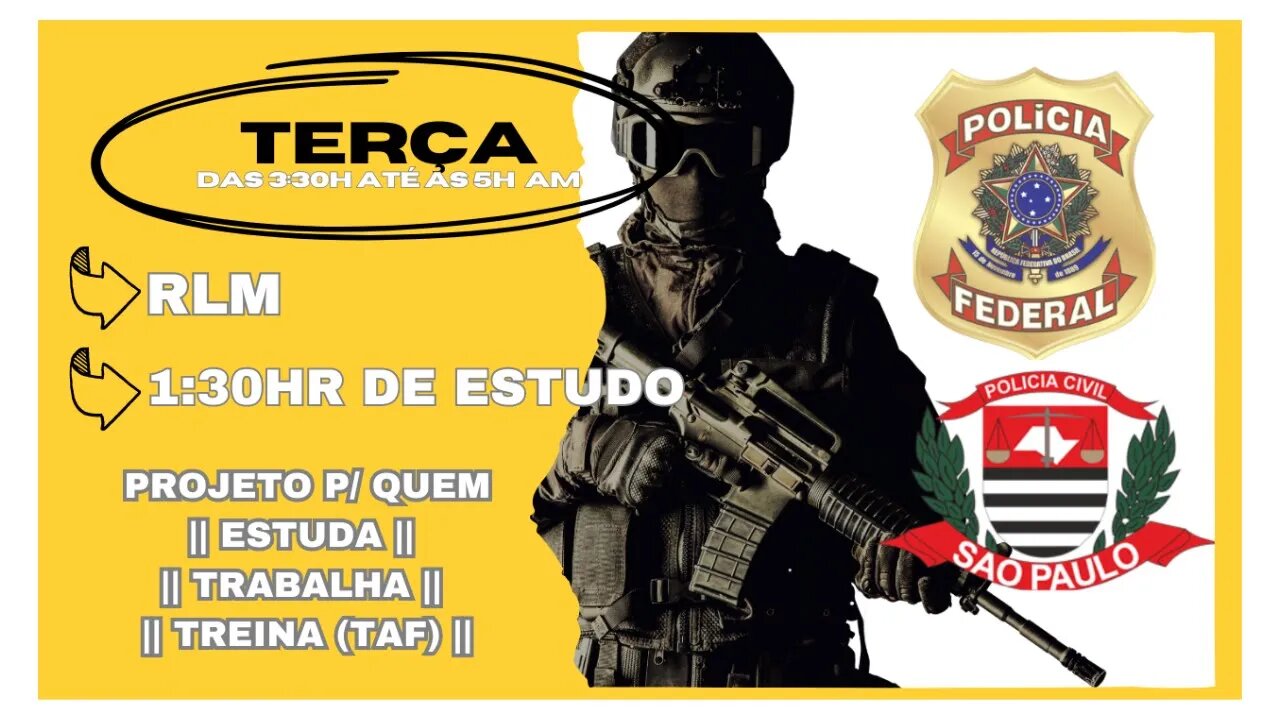 #48 Estude Comigo | Polícia Federal Agente/Escrivão 👉 Motivação p/ o Combate (Serve Polícias Civis)