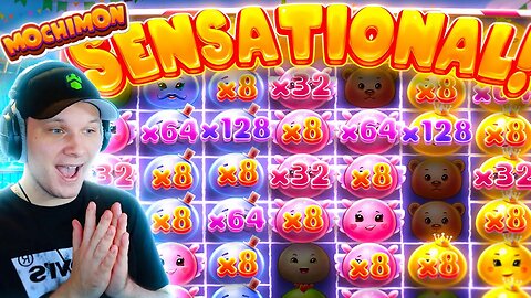 This NEW SUGAR RUSH has 128x EVERYWHERE! BUT IT ACTUALLY PAYS! MOCHIMON NEW SLOT BONUS BUYS!