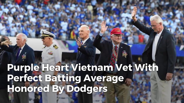 Purple Heart Vietnam Vet With Perfect Batting Average Honored By Dodgers