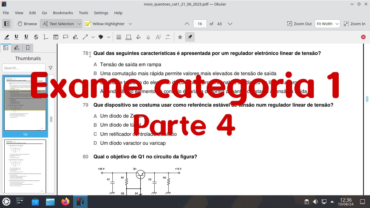 Preparação para o exame de radioamador de categoria 1 - Parte 4