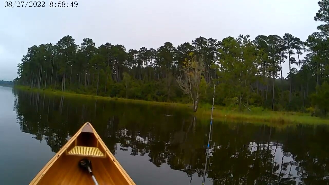 Canoe bass fishing