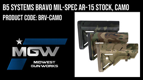 B5 Systems Bravo Mil-Spec AR-15 Stock, Camo - BRV-CAMO