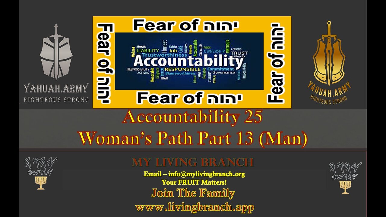 12-22-2023 Accountability 25 Woman's Path Part 13 (Man's Rib)