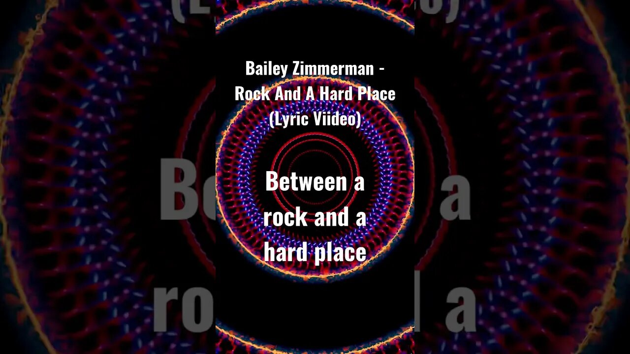 Bailey Zimmerman - Rock And A Hard Place (Lyrics) #shorts