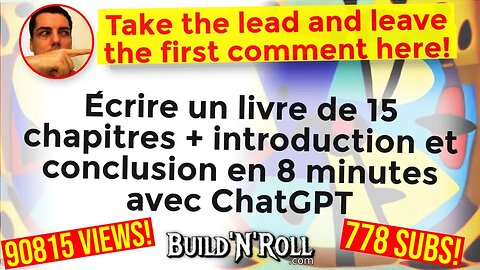 Écrire un livre de 15 chapitres + introduction et conclusion en 8 minutes avec ChatGPT