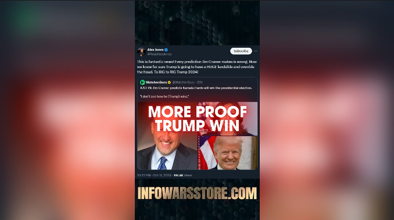 The Man That is Always Wrong Believes Trump Will Lose - Alex Jones on X