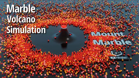 Marble Volcano Simulation: 19652 Marbles Erupt!