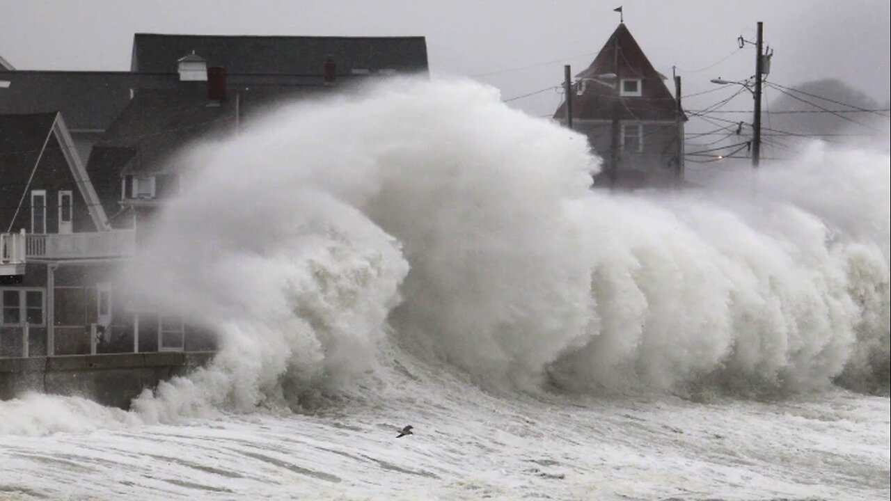 MAJOR damage from the high tide here at Willard Beach in South Portland