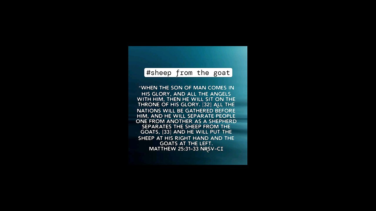 sheep from the goat