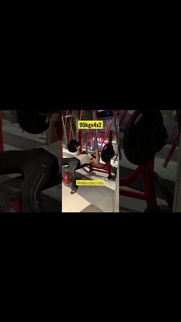 95KGx4x2 Bench Volume Session #shorts #short #gym #fitness #viral