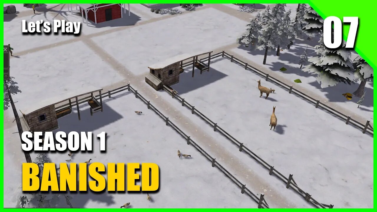 Banished: Mega Mod 9 (Season 1) - 07 - Trade Llamas & Lakeside Fish Smokery