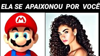 MARIO FICANDO PERTURBADO (ELA SE APAIXONOU POR VOCÊ).#memesbr #srincrivelmemes #supermario