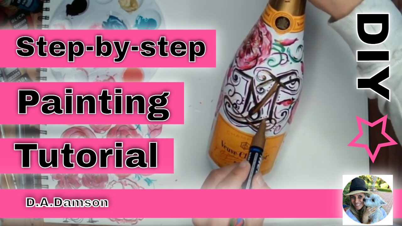 Bottle Painting Ideas Acrylic - Bottle DIY Painting Tutorial