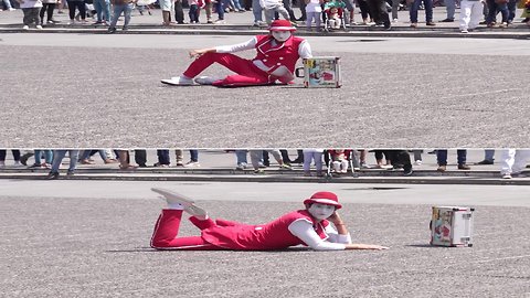 The clown at Plaza de Armas in Santiago, Chile