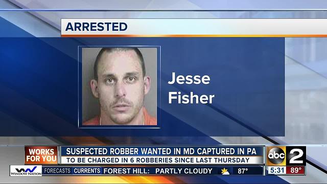 Man arrested in string of commercial robberies in Baltimore and Carroll Counties, Baltimore City