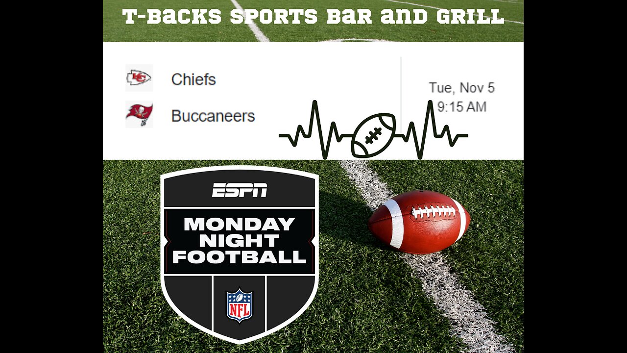 T-Backs Sports Bar and Grill Sports Schedule and free beer/soda for Tuesday Nov 05, 2024