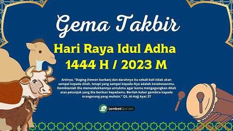 GEMA TAKBIR HARI RAYA IDUL ADHA 1444H / 2023 M