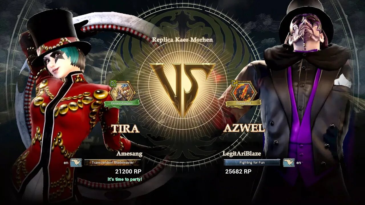 Tira (Amesang) VS Azwel (LegitAriBlaze) (SoulCalibur™ VI: Online)