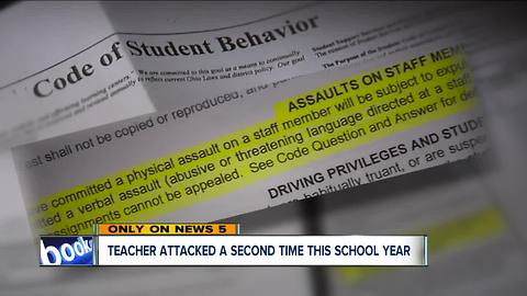 Body-slammed Akron teacher gets attacked again