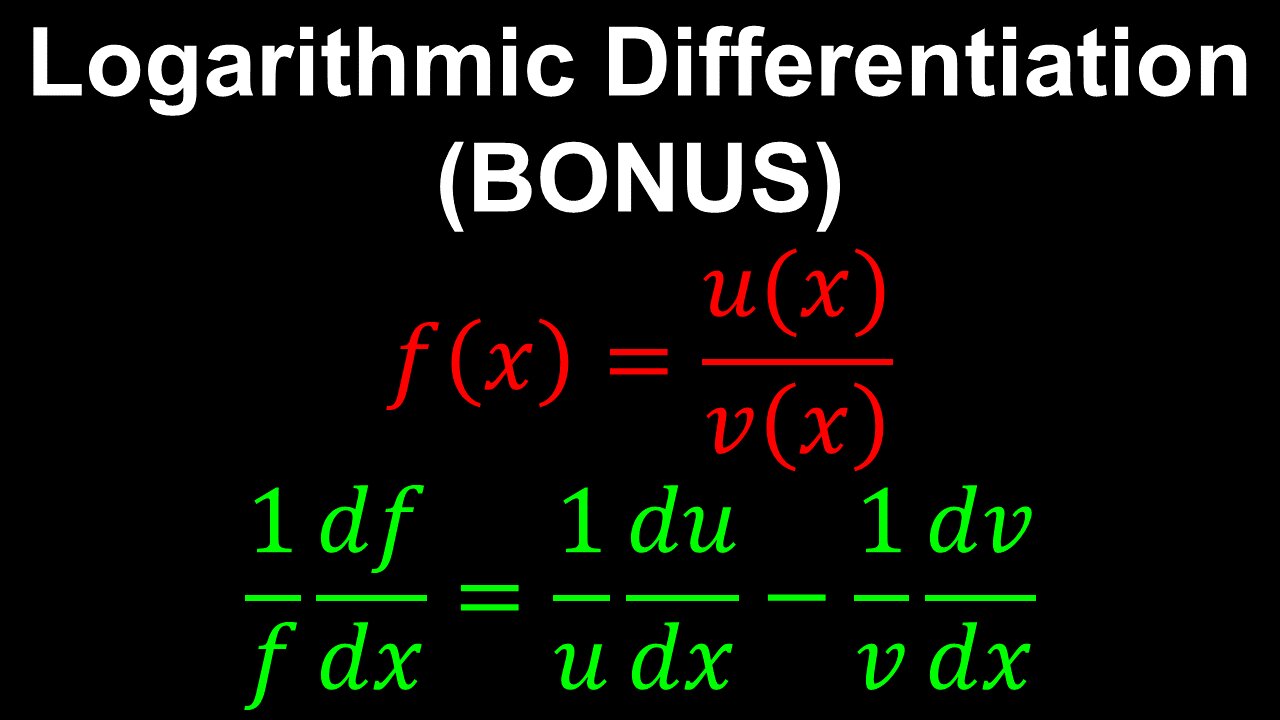 Logarithmic Differentiation, Quotient Rule (BONUS) - AP Calculus AB/BC