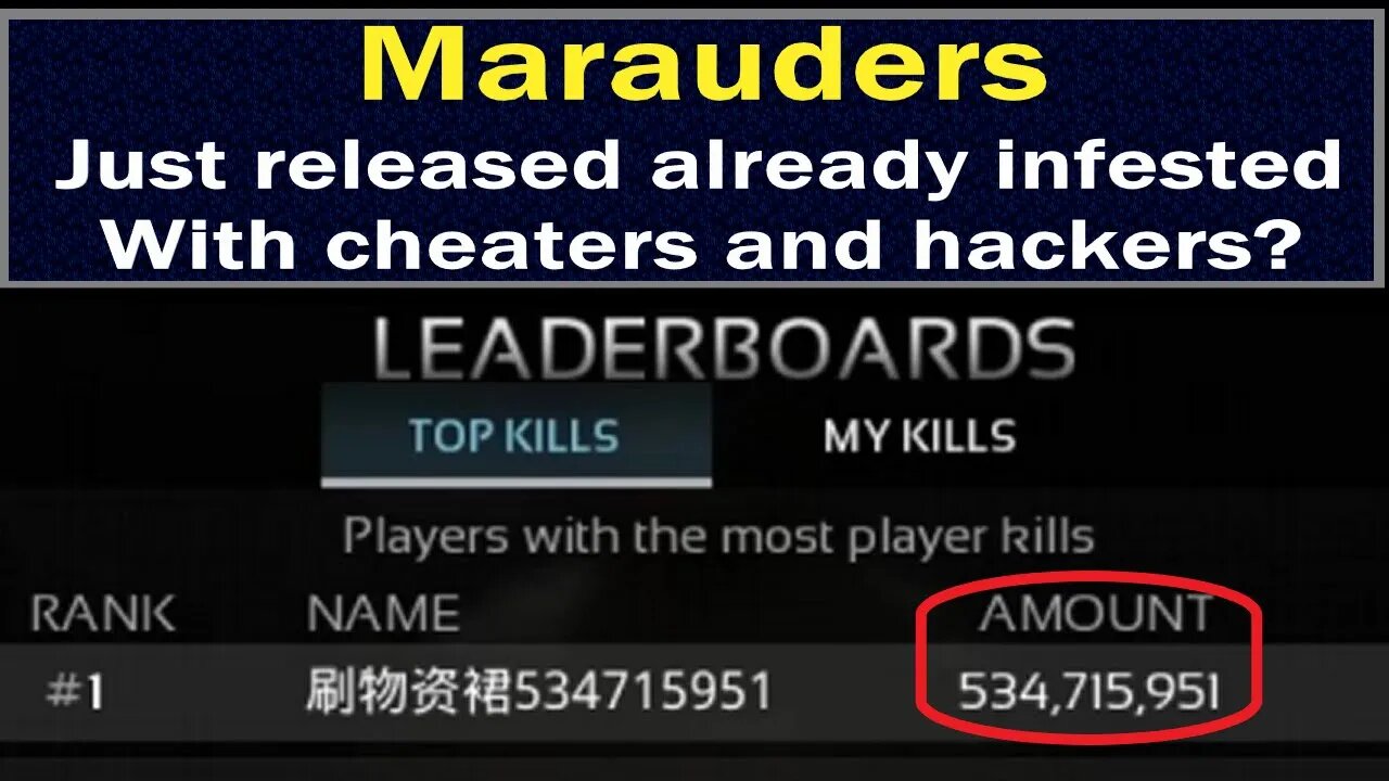 Marauders just released and is already infested with hackers and cheaters