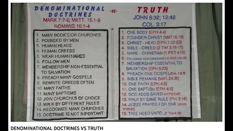 Judging & Sin of Denominationalism (lesson 3)