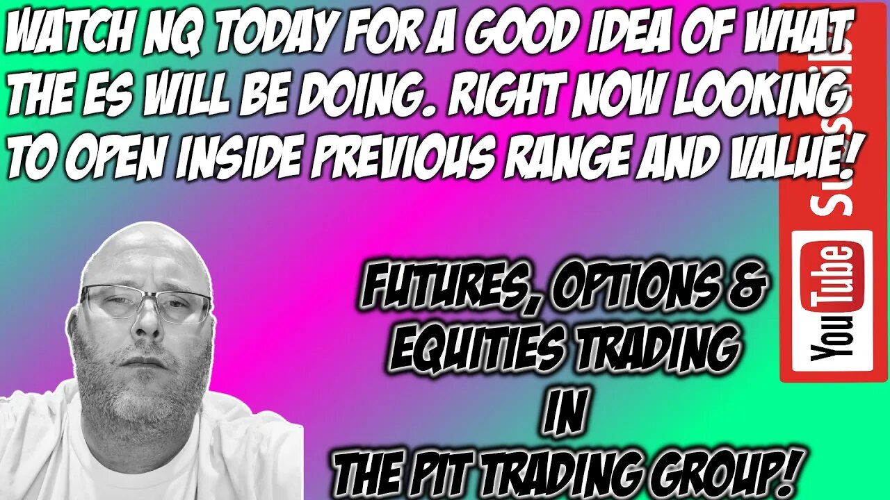 ES E-mini S&P500 & NQ NASDAQ 100 - RTH Futures Live Stream - The Pit Futures Trading