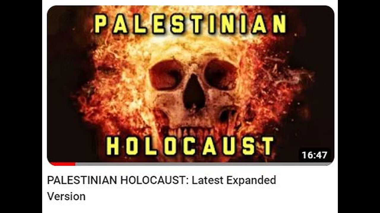 PALESTINIAN HOLOCAUST - NEWEST EXPANDED VERSION