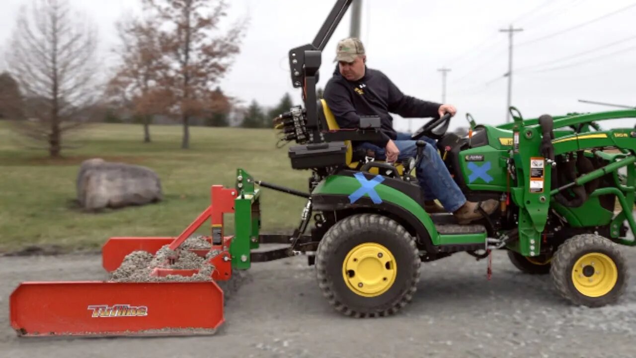 John Deere 1025R Turbo Real World Loader & Land Plane. SUPER SUBCOMPACT!!