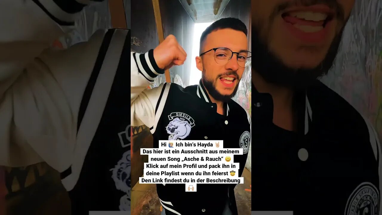 Hi 🙋🏼‍♂️ Ich bin‘s Hayda 🤘🏼 Das hier ist ein Ausschnitt aus meinem neuen Song „Asche & Rauch“ 😃