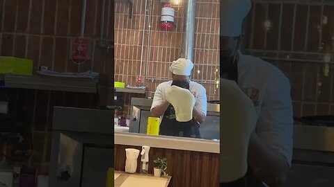 Tossing Pizza Dough #shorts #food #foodie #shortsvideo
