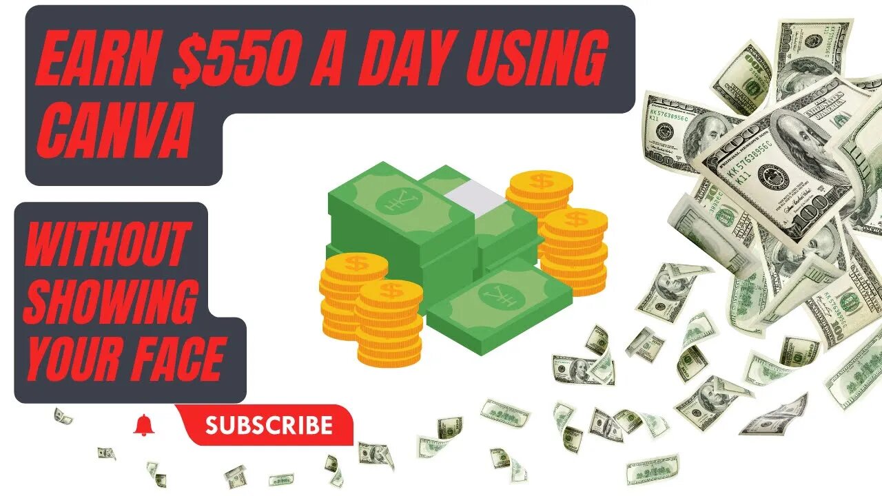 Earn $550 A Day using canva On YouTube shorts without showing your face #passiveincome #trending
