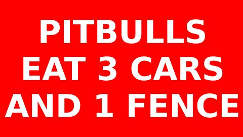 Pitbulls Eat 3 CARS AND 1 FENCE
