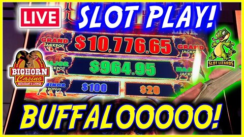 🔴 LIVE SLOTS! LET'S GET A BUFFALO LINK GRAND JACKPOT CHALLENGE! BIGHORN CASINO!