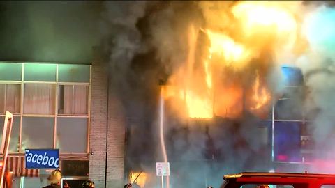 Business building destroyed by fire on north side