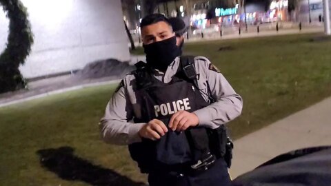 Kelowna Police Officer Harassment of Freedom Convoy Protestor 8:33pm January 29, 2022