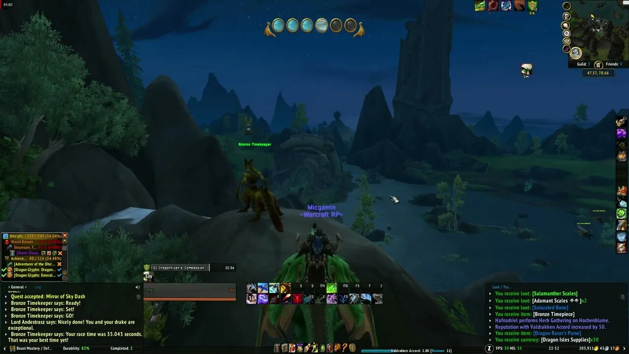 World of Warcraft Dragonflight Dragonrider Racing Mirror of the Sky Dash