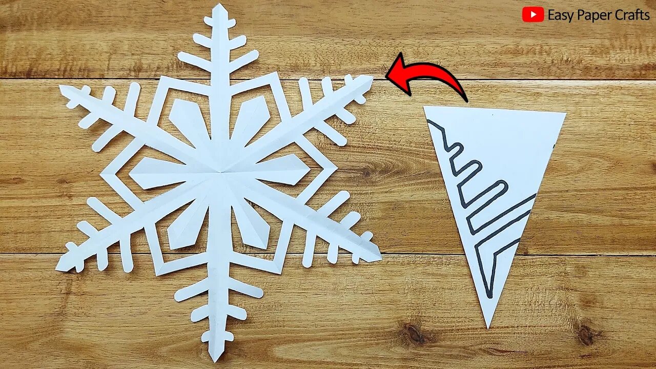 Paper Cutting Snowflake Design ❄️ How to Make Snowflake Out of Paper 🎄 Easy Paper Crafts