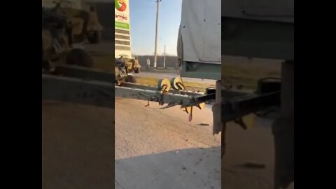 Damaged Ukraine equipment near Khersin