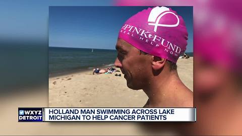 Man to swim 20 miles across Lake Michigan to raise money for breast cancer nonprofit