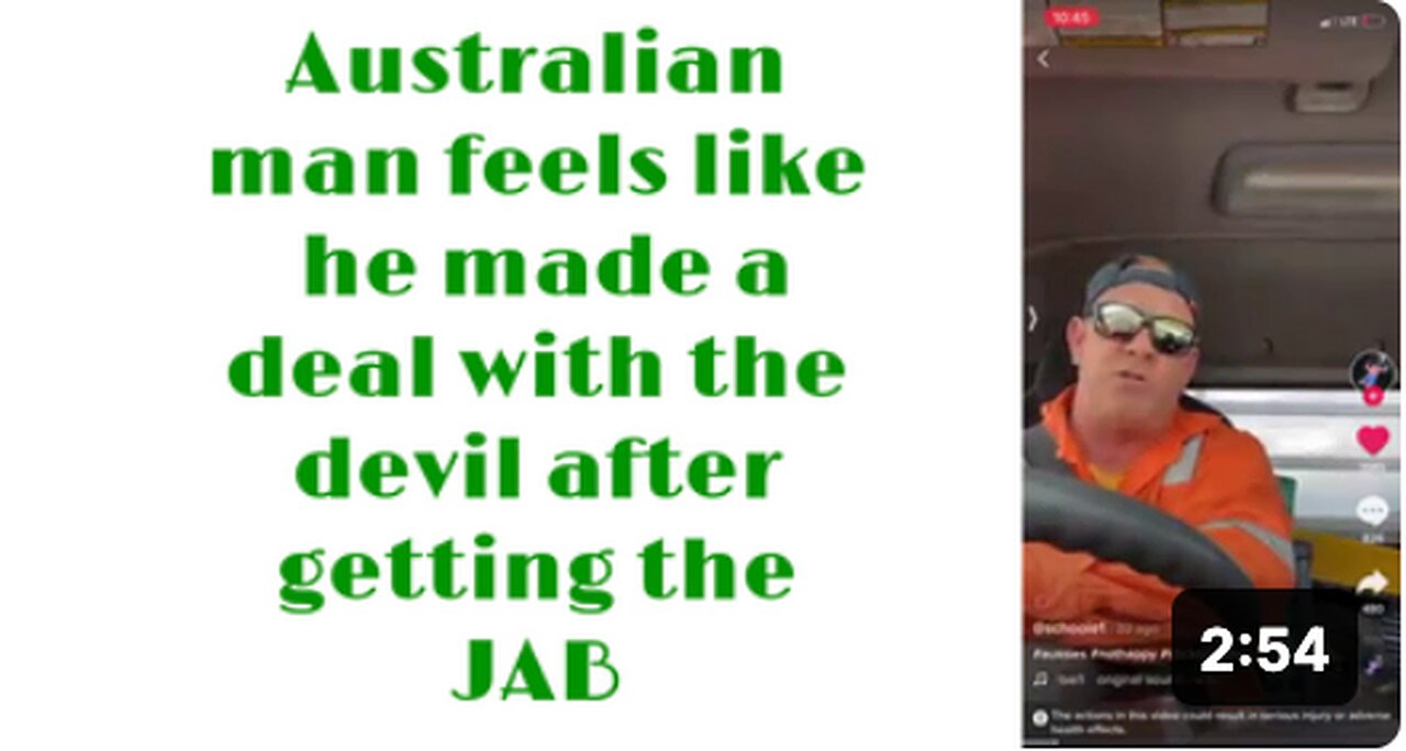 Australian man feels like he made a deal with the devil after getting the jab
