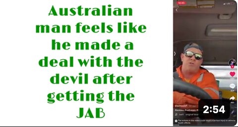 Australian man feels like he made a deal with the devil after getting the jab